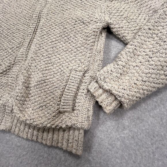 Carbon 2 Cobalt Sweater Mens Large Full Zip Heavy Lined Fisherman Flecked Cream - Picture 6 of 10